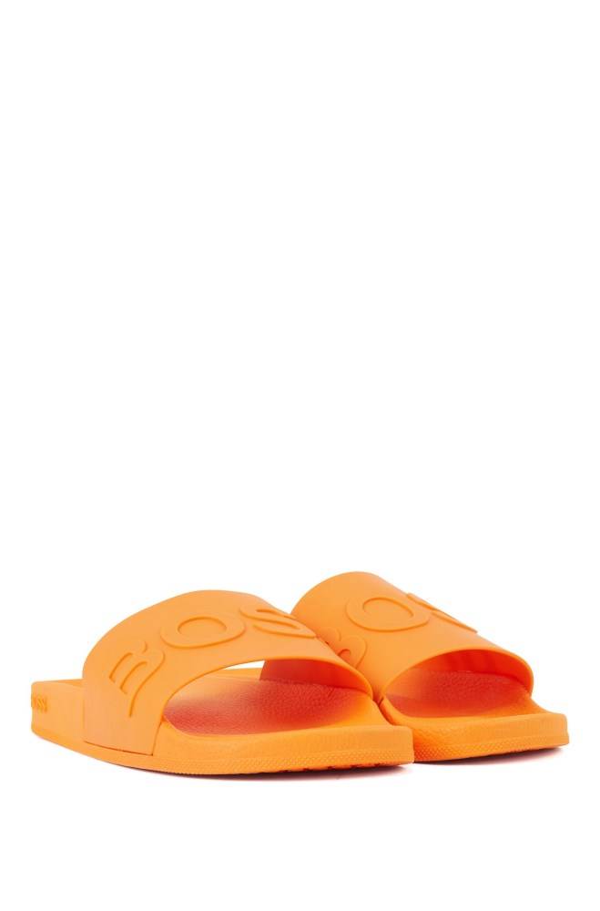 Hugo Boss Italian-made slides Oransje | 7hYtih2Z