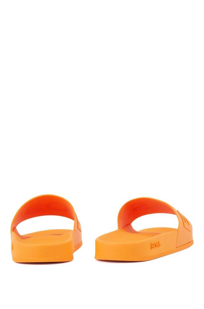 Hugo Boss Italian-made slides Oransje | 7hYtih2Z