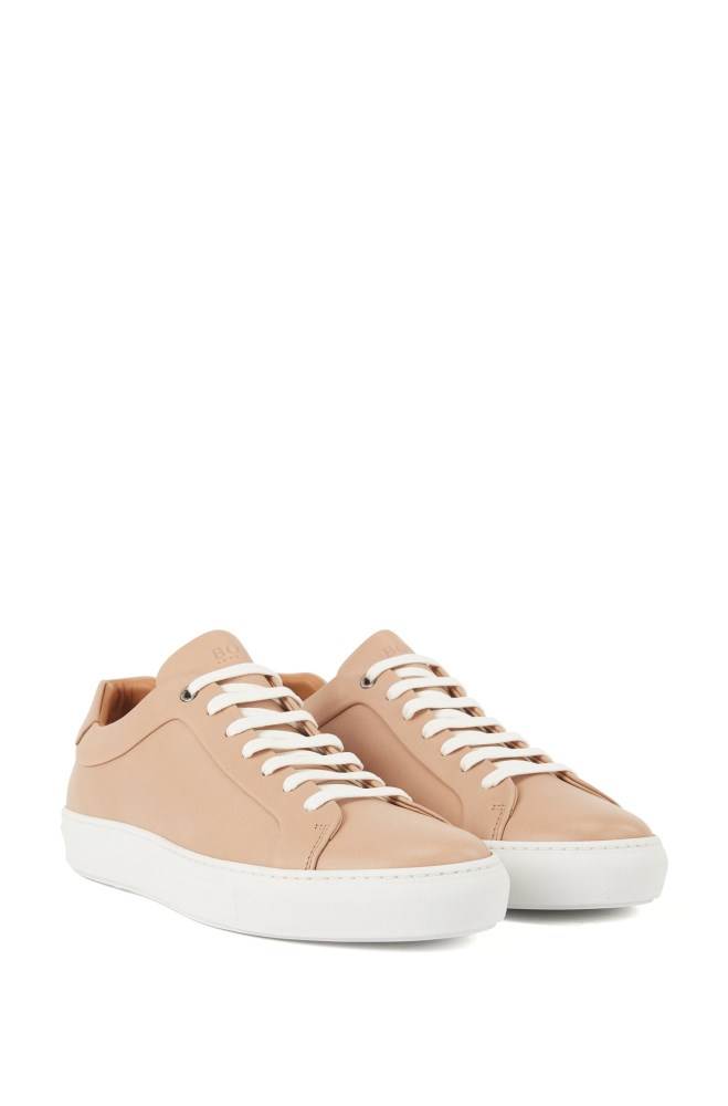 Hugo Boss Italian-made tennis-style trainers Lyse Beige | JyBGDNEw