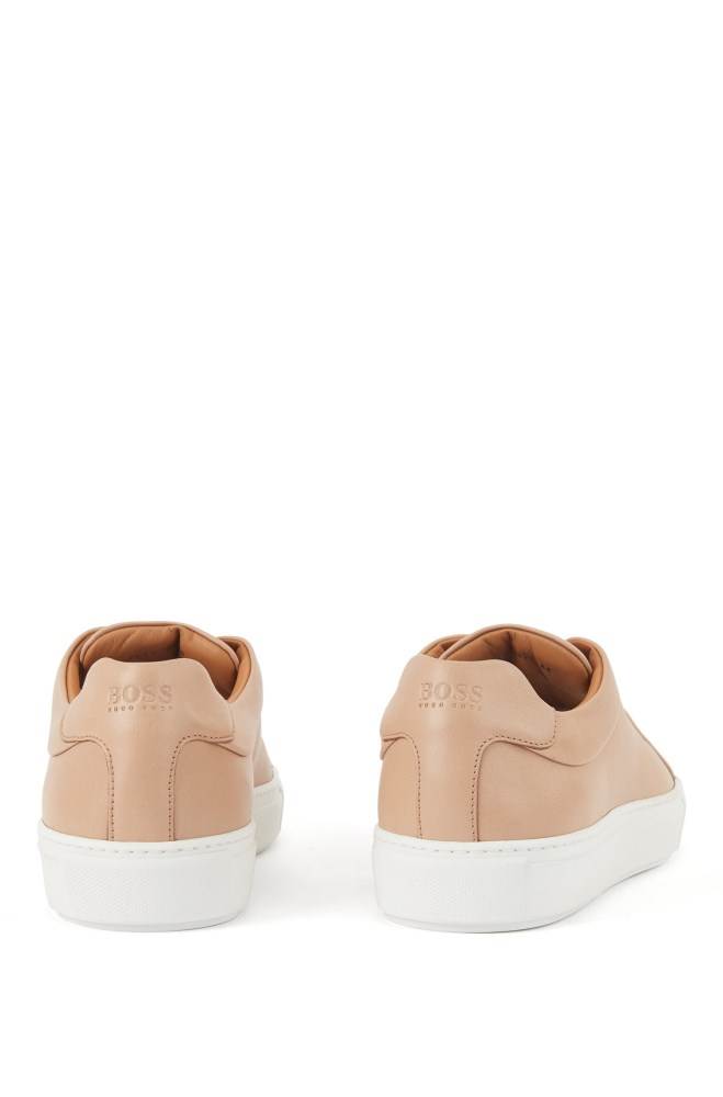 Hugo Boss Italian-made tennis-style trainers Lyse Beige | JyBGDNEw