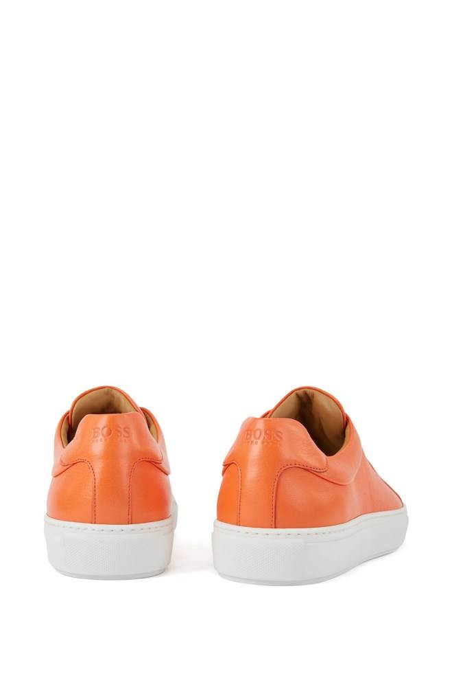 Hugo Boss Italian-made tennis-style trainers Oransje | rI2XdBR1