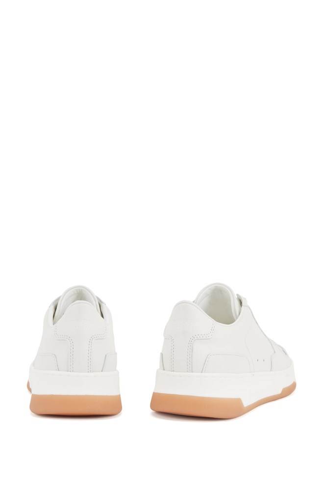 Hugo Boss Italian-made trainers Hvite | VgAvx6B3