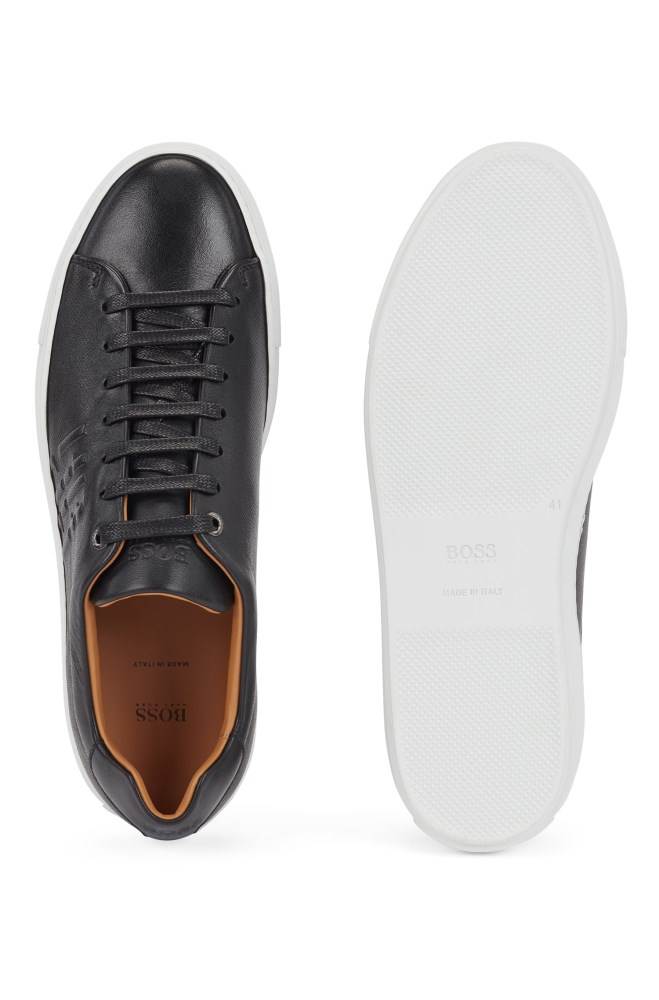 Hugo Boss Italian-made trainers Svarte | auR1ctZX