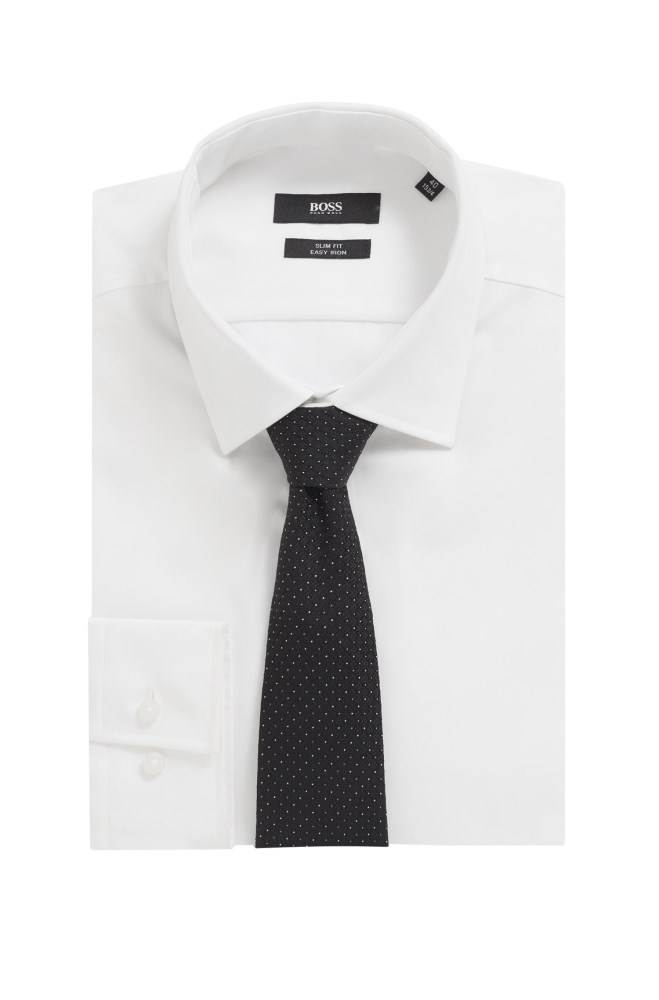 Hugo Boss Italian-silk tie Svarte | oODcHOEQ