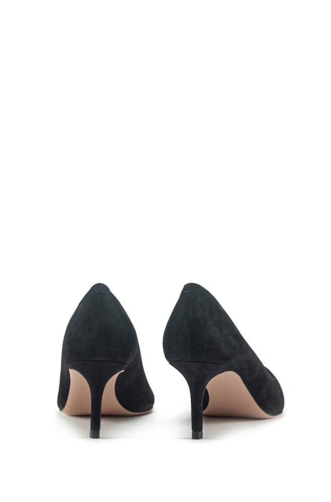 Hugo Boss Italian-suede pumps Svarte | iclUanFt