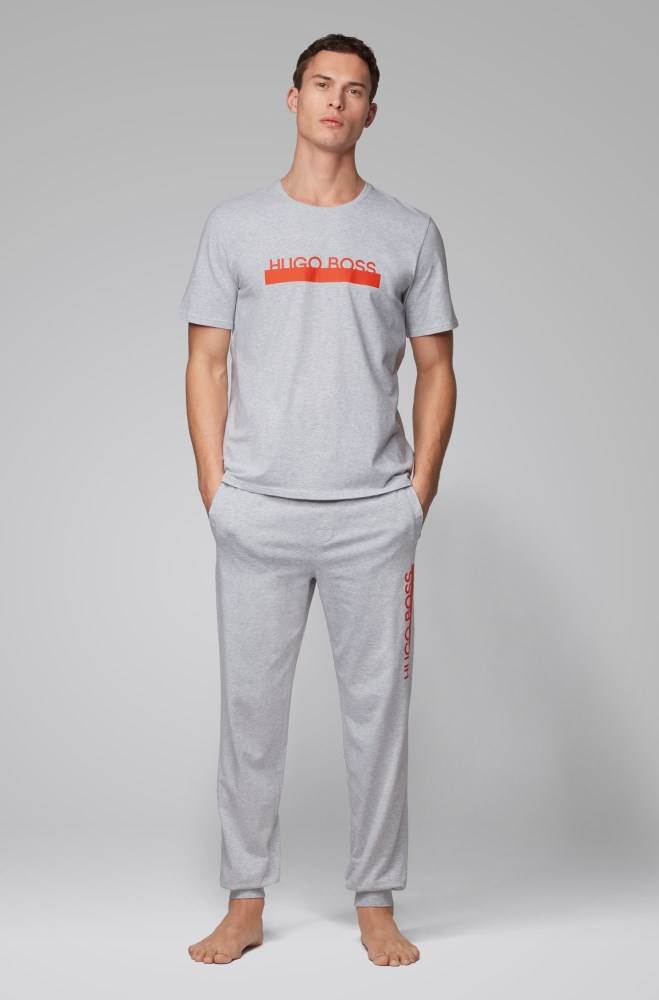 Hugo Boss Jersey pyjama trousers Grå | mDPcXGnU