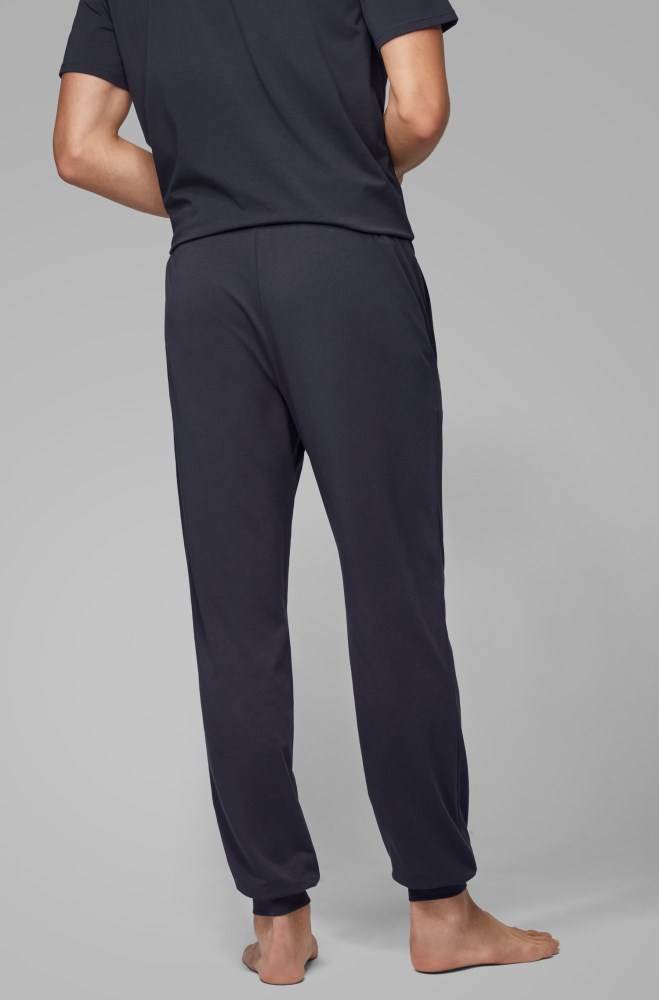 Hugo Boss Jersey pyjama trousers Mørke Blå | CQm8F70R