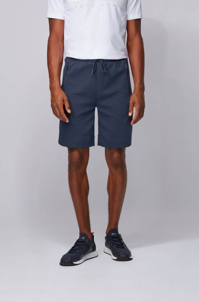 Hugo Boss Jersey shorts Mørke Blå | IUJ0EU3d