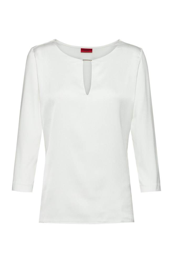 Hugo Boss Jersey top Hvite | jRp1uDGd