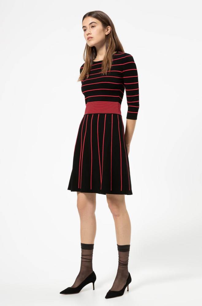 Hugo Boss Knitted dress Svarte | 7Z890R8b