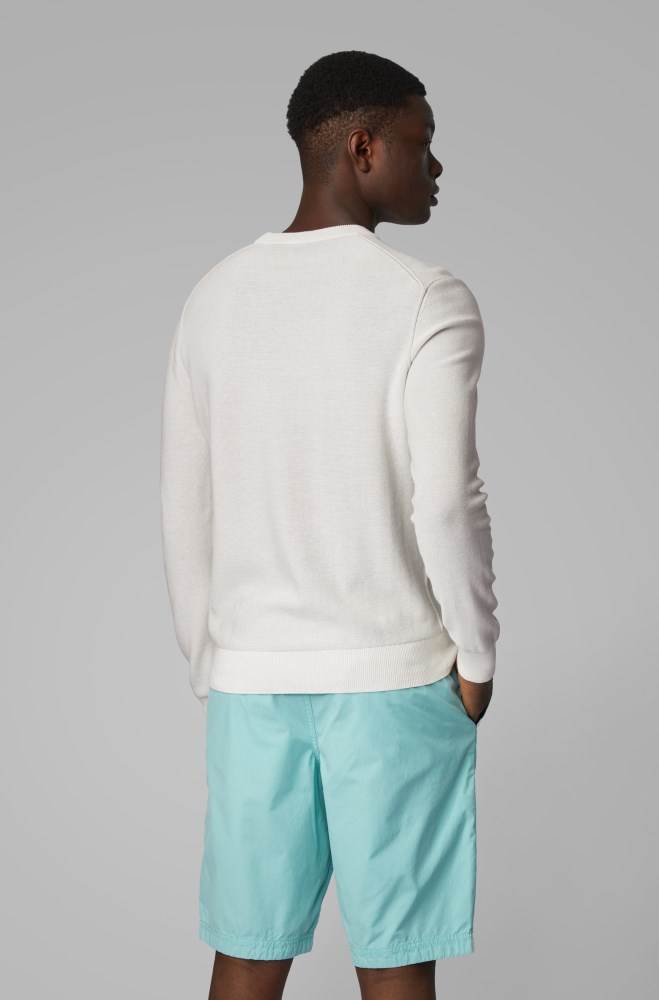 Hugo Boss Knitted sweater Hvite | bLmp3QGI