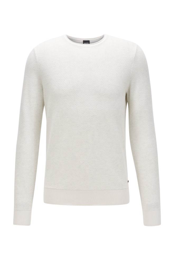 Hugo Boss Knitted sweater Hvite | sRFRc2ye