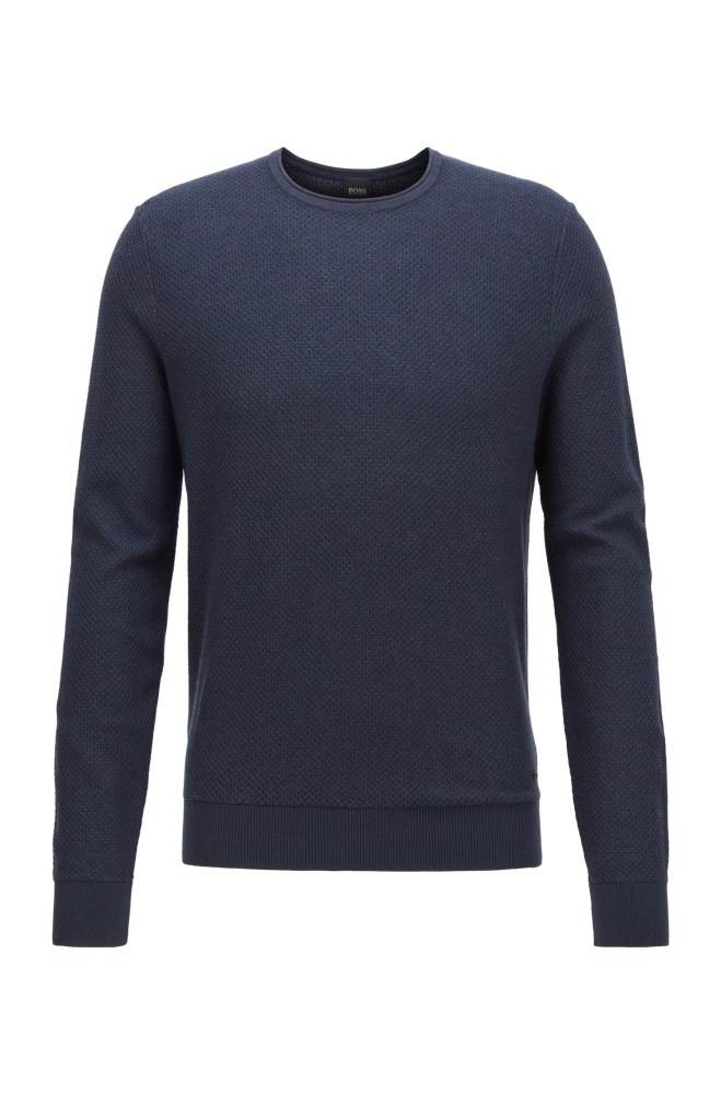 Hugo Boss Knitted sweater Mørke Blå | BctJCcLV