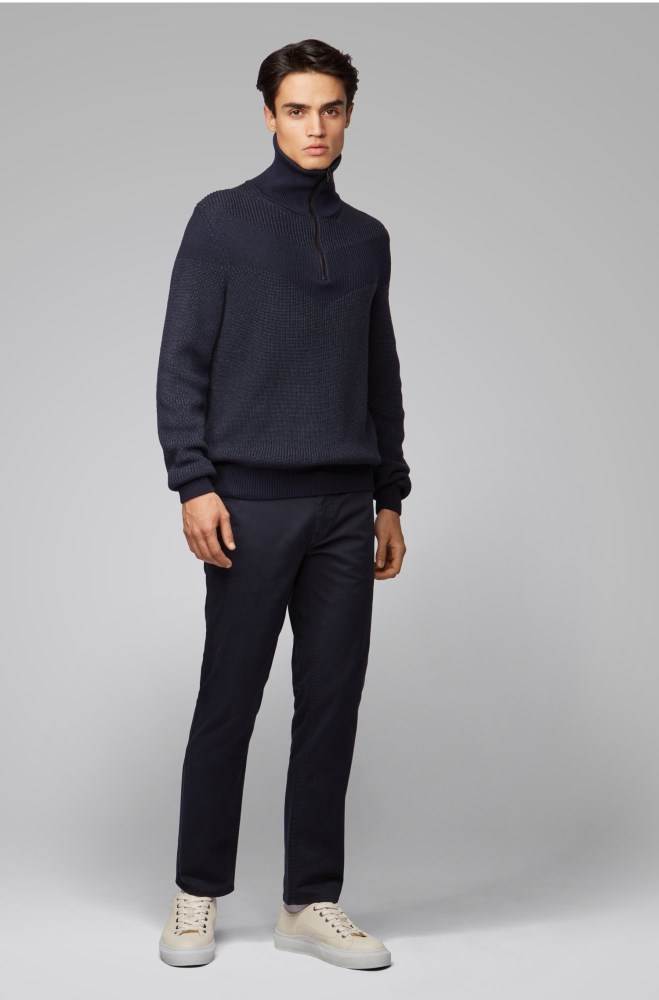 Hugo Boss Knitted sweater Mørke Blå | IKCndG0A