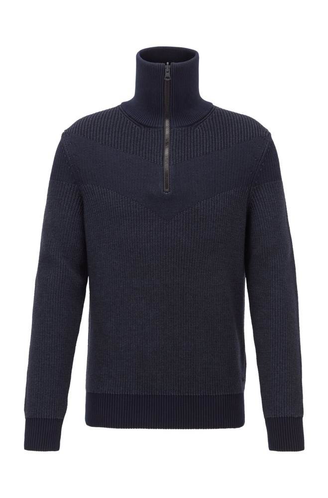 Hugo Boss Knitted sweater Mørke Blå | IKCndG0A