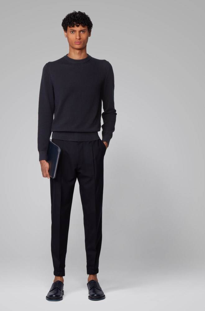 Hugo Boss Knitted sweater Mørke Blå | LntIoOrG