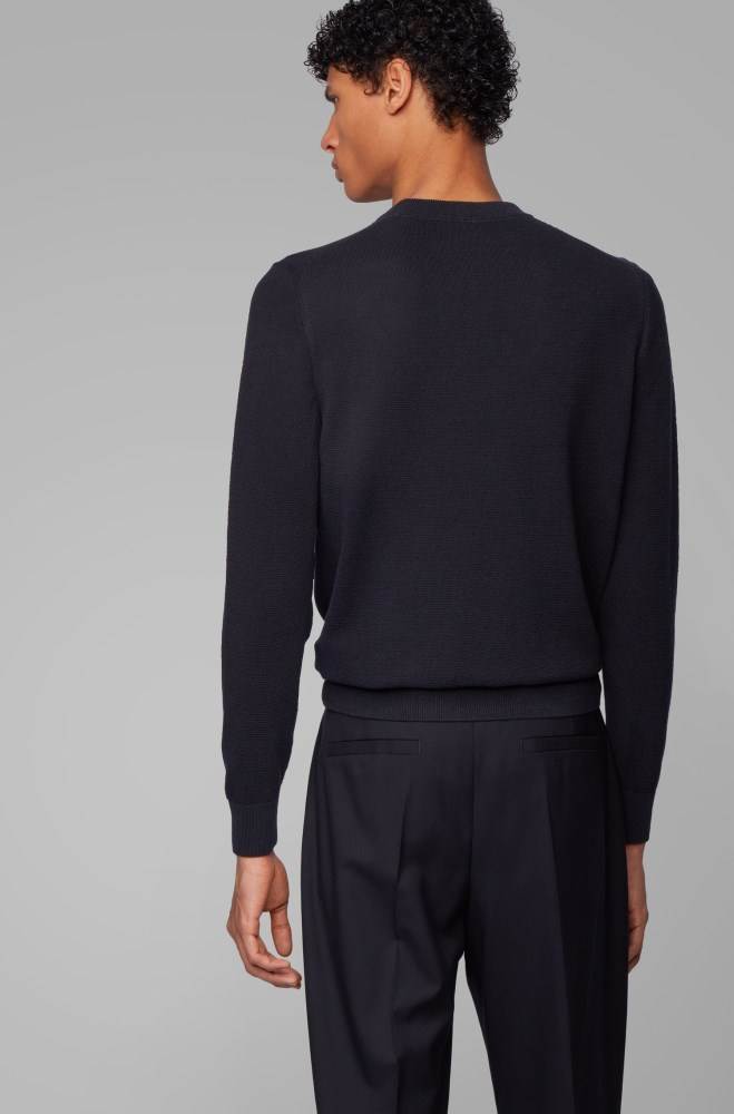 Hugo Boss Knitted sweater Mørke Blå | LntIoOrG