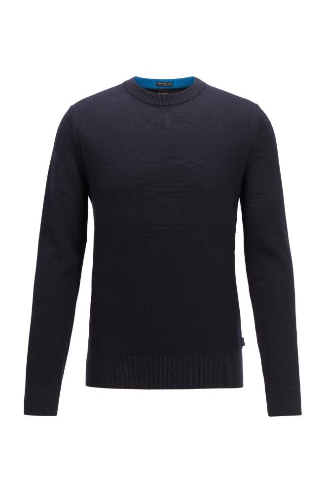 Hugo Boss Knitted sweater Mørke Blå | LntIoOrG