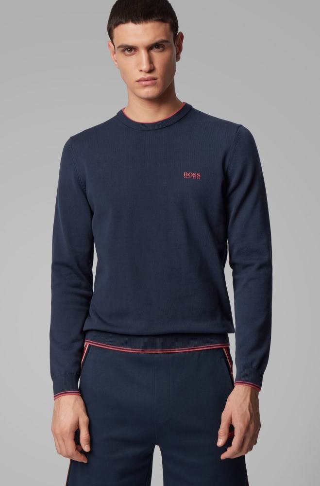 Hugo Boss Knitted sweater Mørke Blå | auiAtHuL