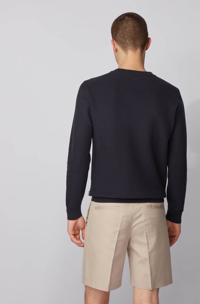 Hugo Boss Knitted sweater Mørke Blå | gGIP97Cm