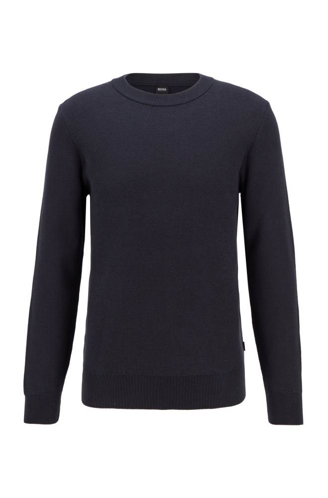 Hugo Boss Knitted sweater Mørke Blå | gGIP97Cm