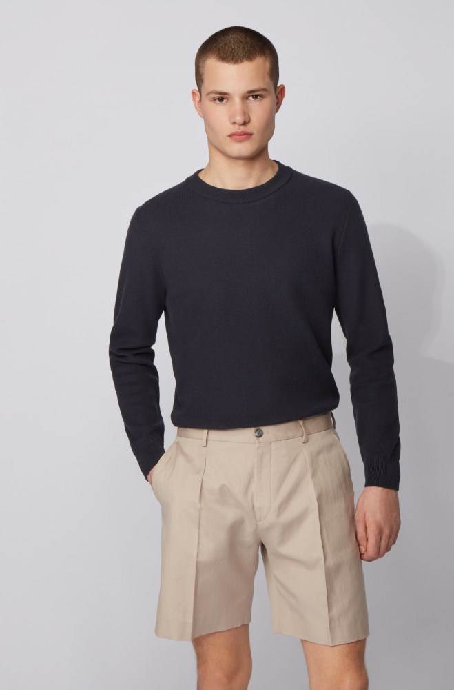 Hugo Boss Knitted sweater Mørke Blå | gGIP97Cm