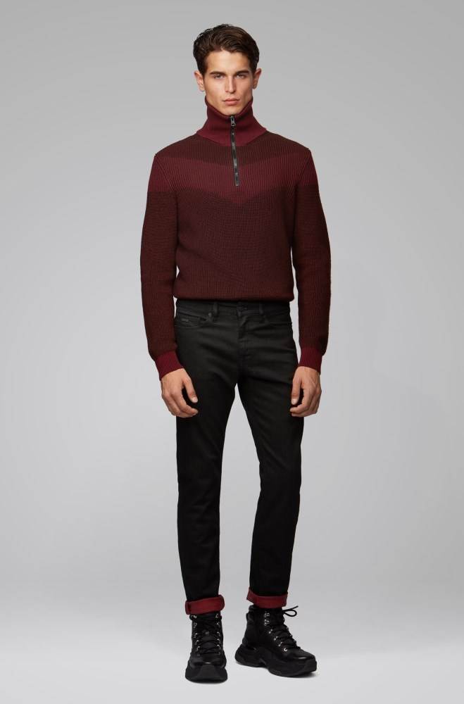 Hugo Boss Knitted sweater Mørke Rød | X2juVfLm