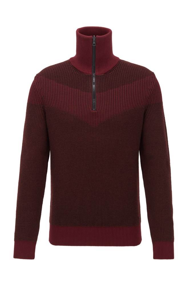 Hugo Boss Knitted sweater Mørke Rød | X2juVfLm