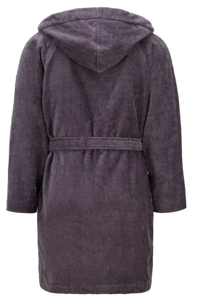 Hugo Boss Kort hooded dressing gown Anthracite | eSoIk8lX