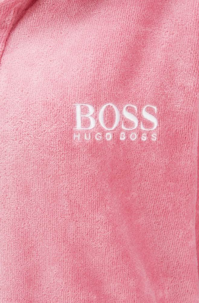 Hugo Boss Kort hooded dressing gown Lyse Rosa | LFxsTq8k