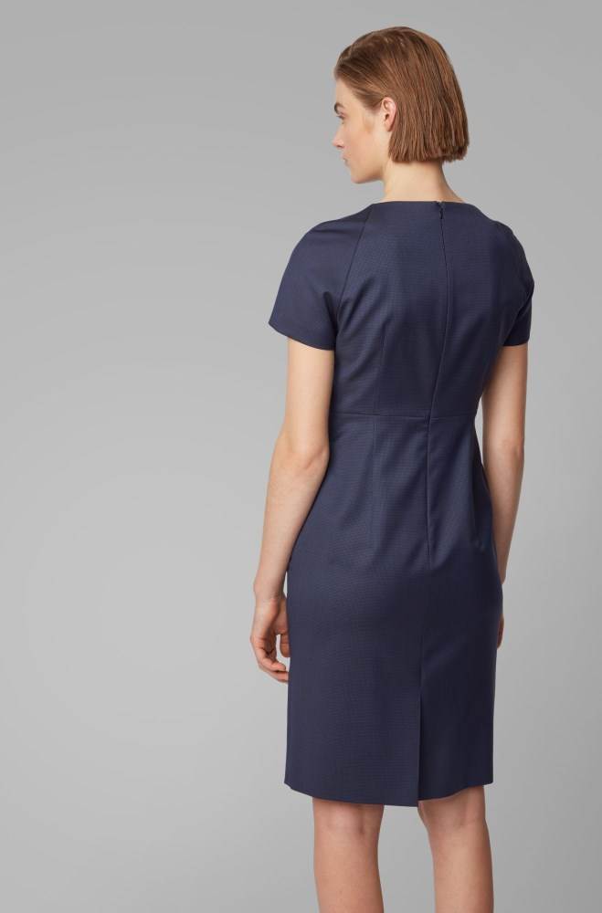 Hugo Boss Kort-sleeved dress Blå | EN6Z6R8R