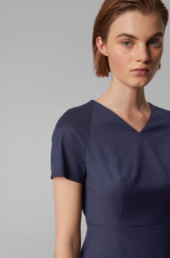 Hugo Boss Kort-sleeved dress Blå | EN6Z6R8R