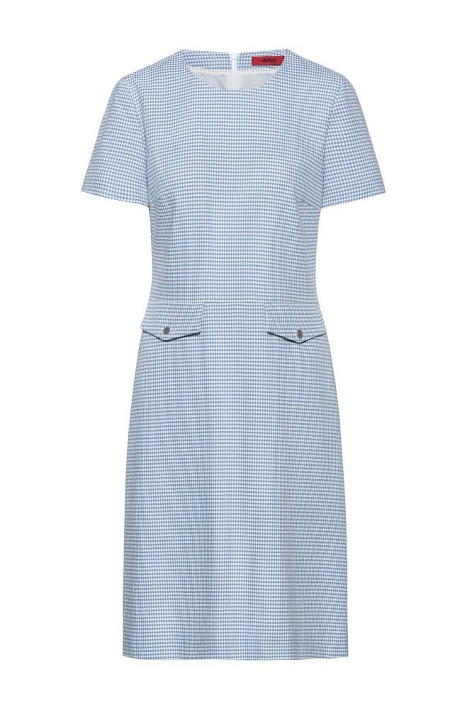 Hugo Boss Kort-sleeved dress Lyse Blå | DTdkSbXM