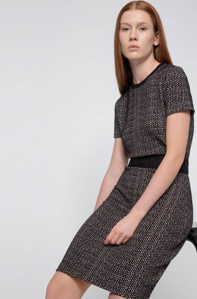 Hugo Boss Kort-sleeved dress Patterned | r191Gew6