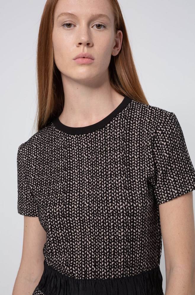 Hugo Boss Kort-sleeved dress Patterned | r191Gew6