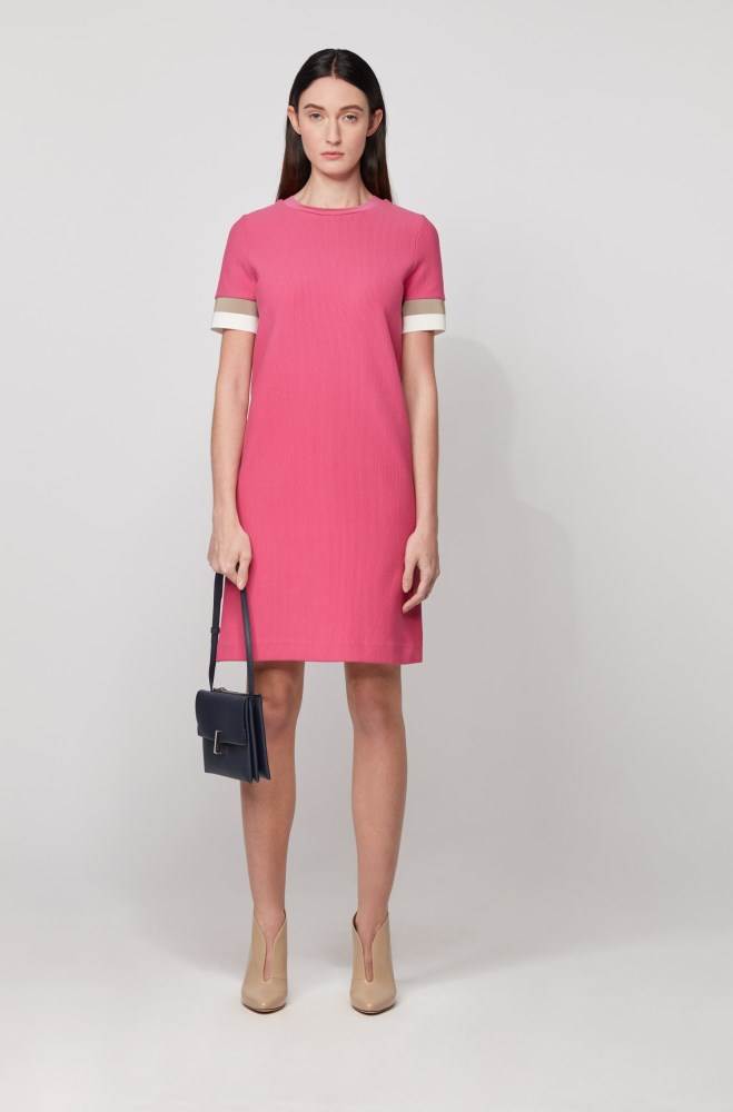 Hugo Boss Kort-sleeved dress Rosa | UtaNBJvA