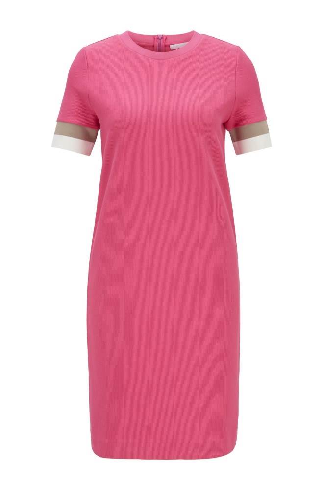 Hugo Boss Kort-sleeved dress Rosa | UtaNBJvA