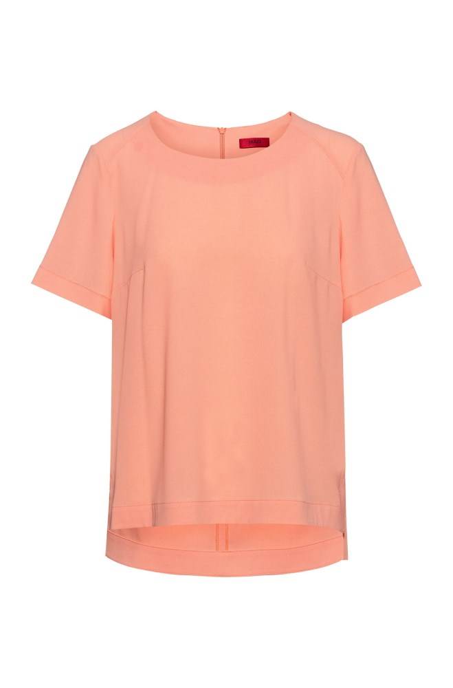 Hugo Boss Kort-sleeved top Lyse Oransje | D4ecA2lF