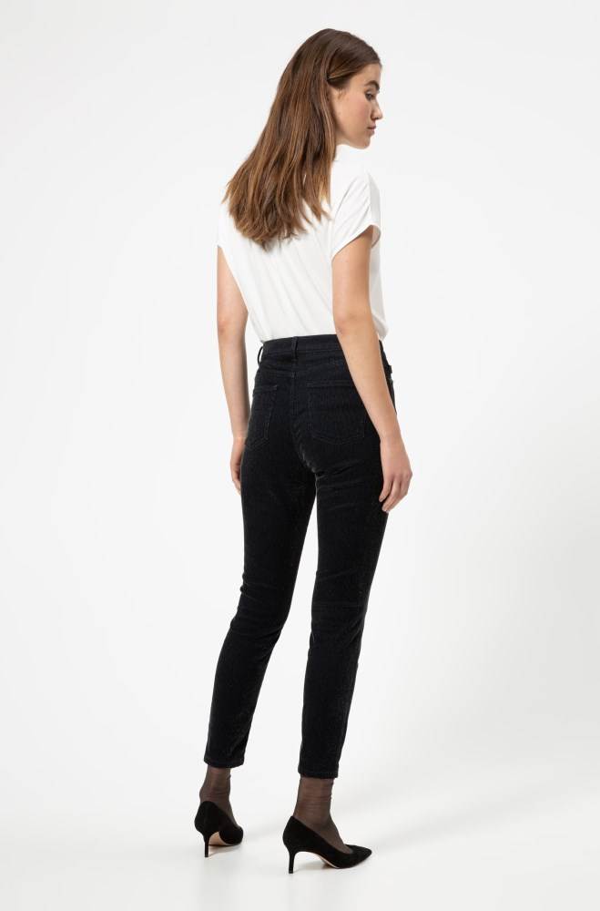 Hugo Boss LOU skinny-fit jeans Svarte | KMXGe720