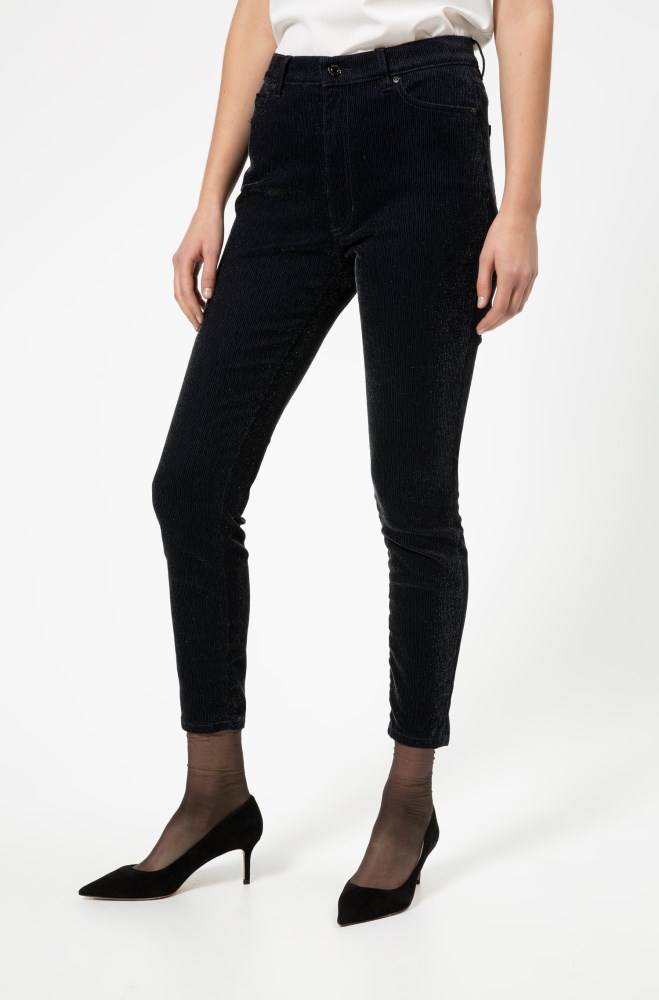 Hugo Boss LOU skinny-fit jeans Svarte | KMXGe720