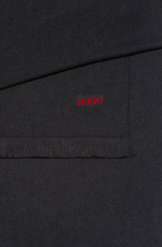 Hugo Boss Lette scarf Svarte | hREGxa6Q