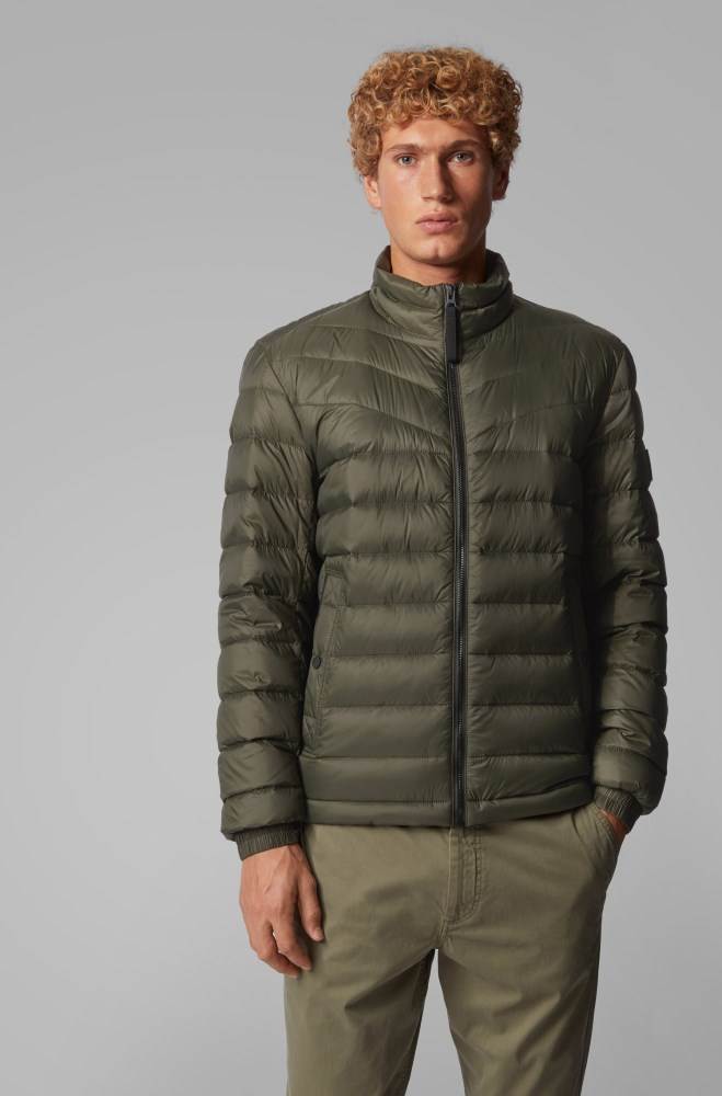 Hugo Boss Lette slim-fit down jacket Grønn | hbJ1IwyH