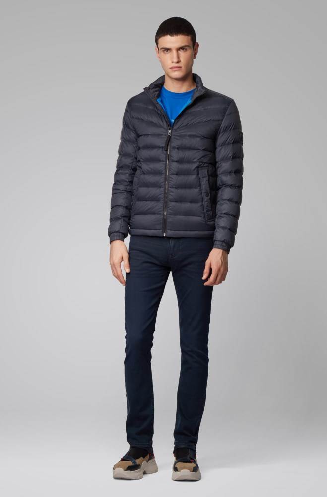 Hugo Boss Lette slim-fit down jacket Mørke Blå | EJF80yT0