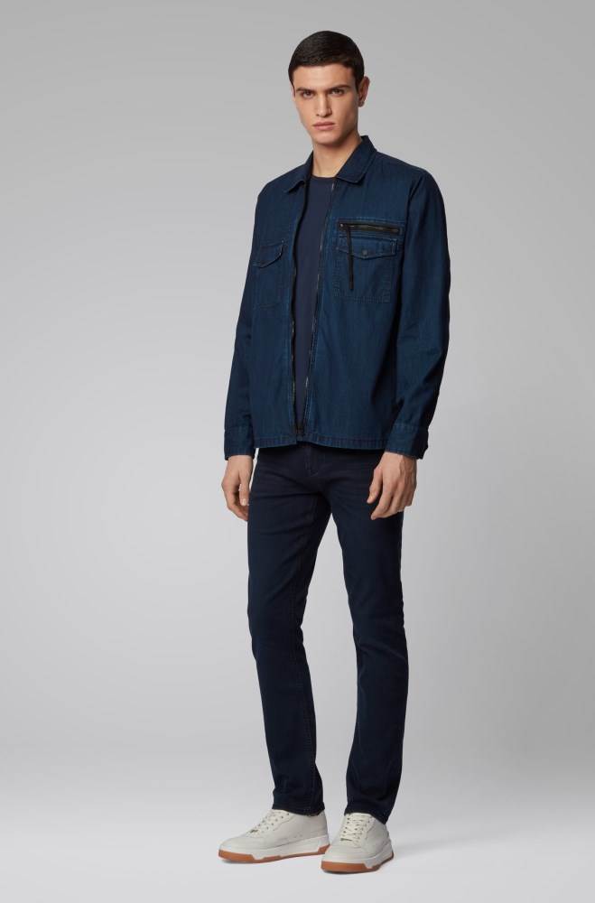 Hugo Boss Lette slim-fit jeans Mørke Blå | aFpd7GQr