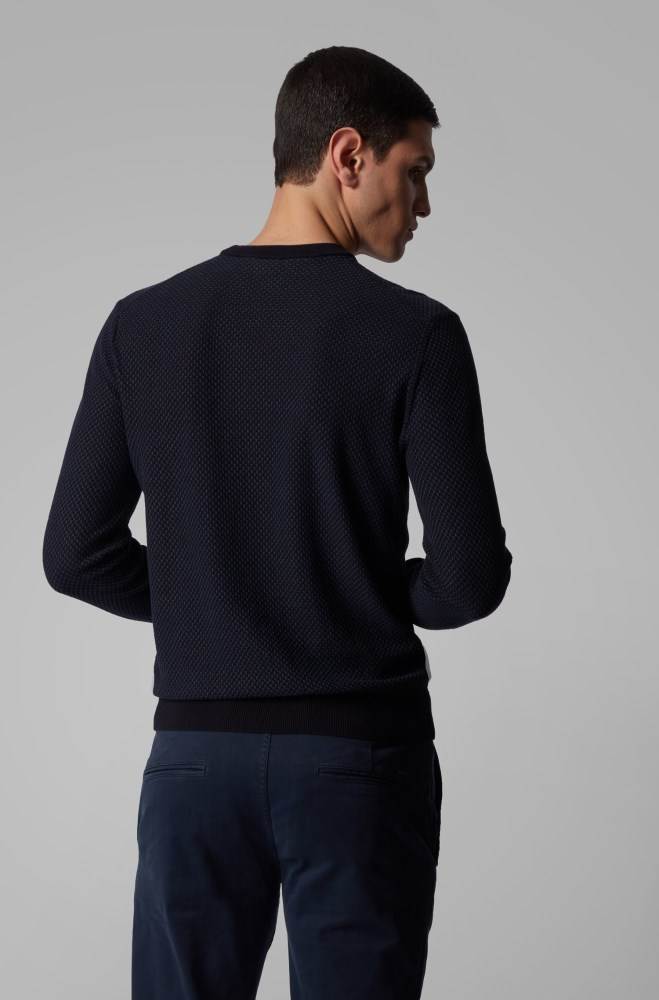 Hugo Boss Lette sweater Mørke Blå | uS9EzkMB