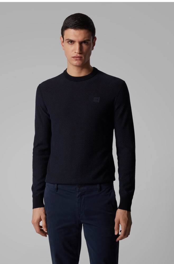 Hugo Boss Lette sweater Mørke Blå | uS9EzkMB