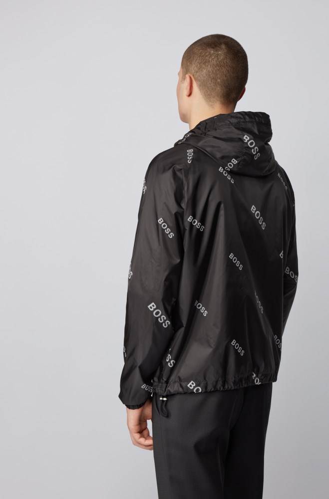 Hugo Boss Lette windbreaker Svarte | Jvp0pOJ6