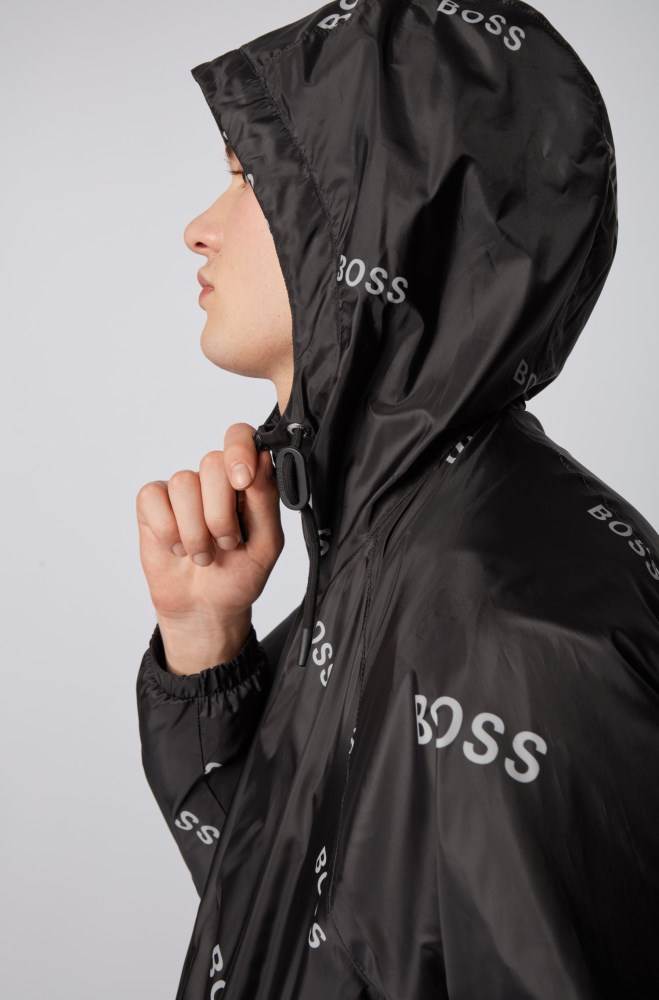 Hugo Boss Lette windbreaker Svarte | Jvp0pOJ6