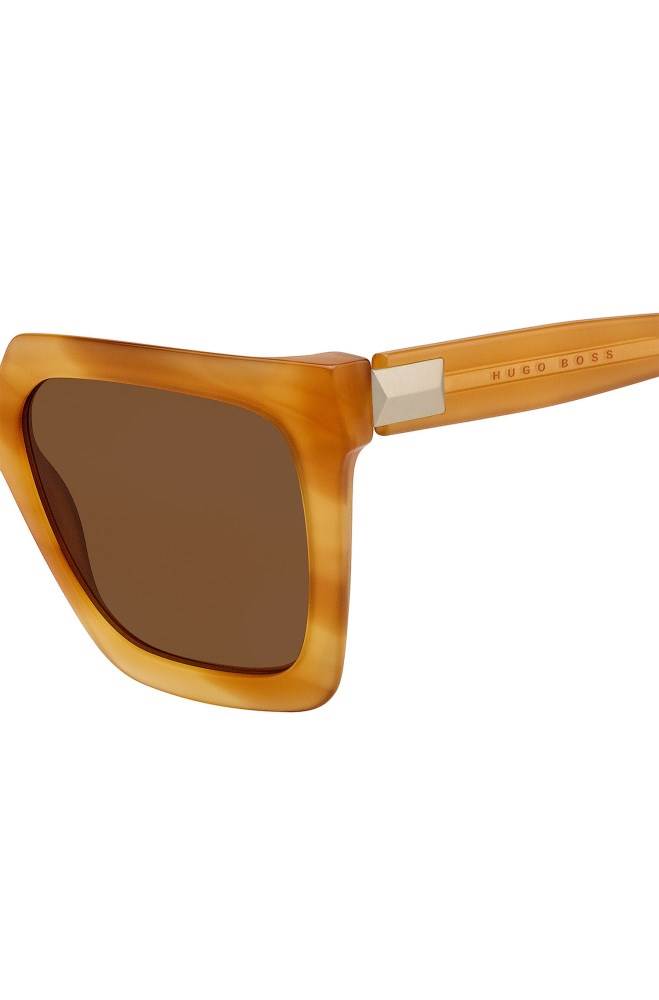 Hugo Boss Light-Havana sunglasses Lyse Brune | BZI8AeHI