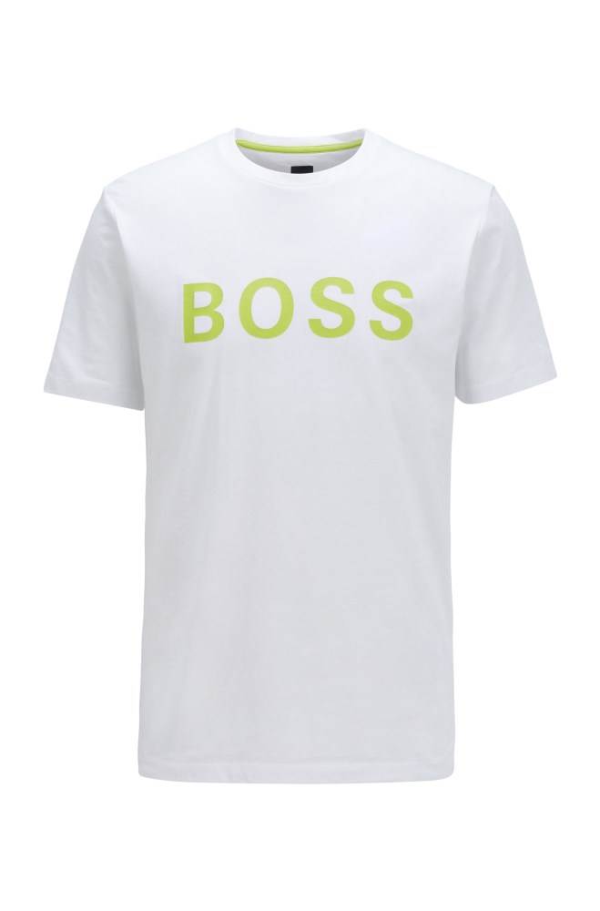 Hugo Boss Logo T-shirt Hvite | Zeq5gSyy